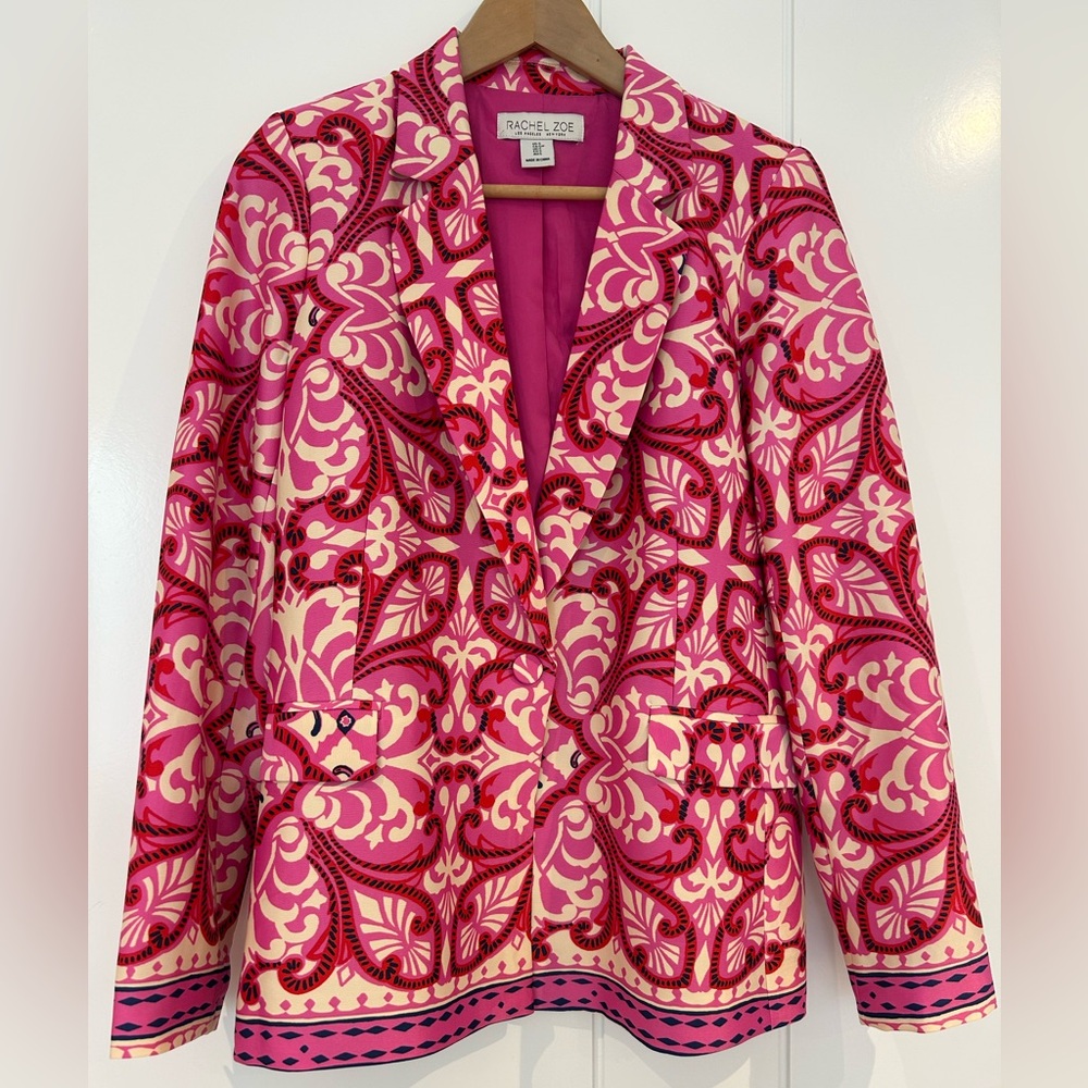 Rachel Zoe Pink Patterned Women's Blazer